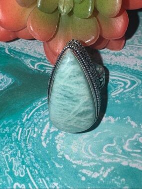 Silver Amazonite Ring